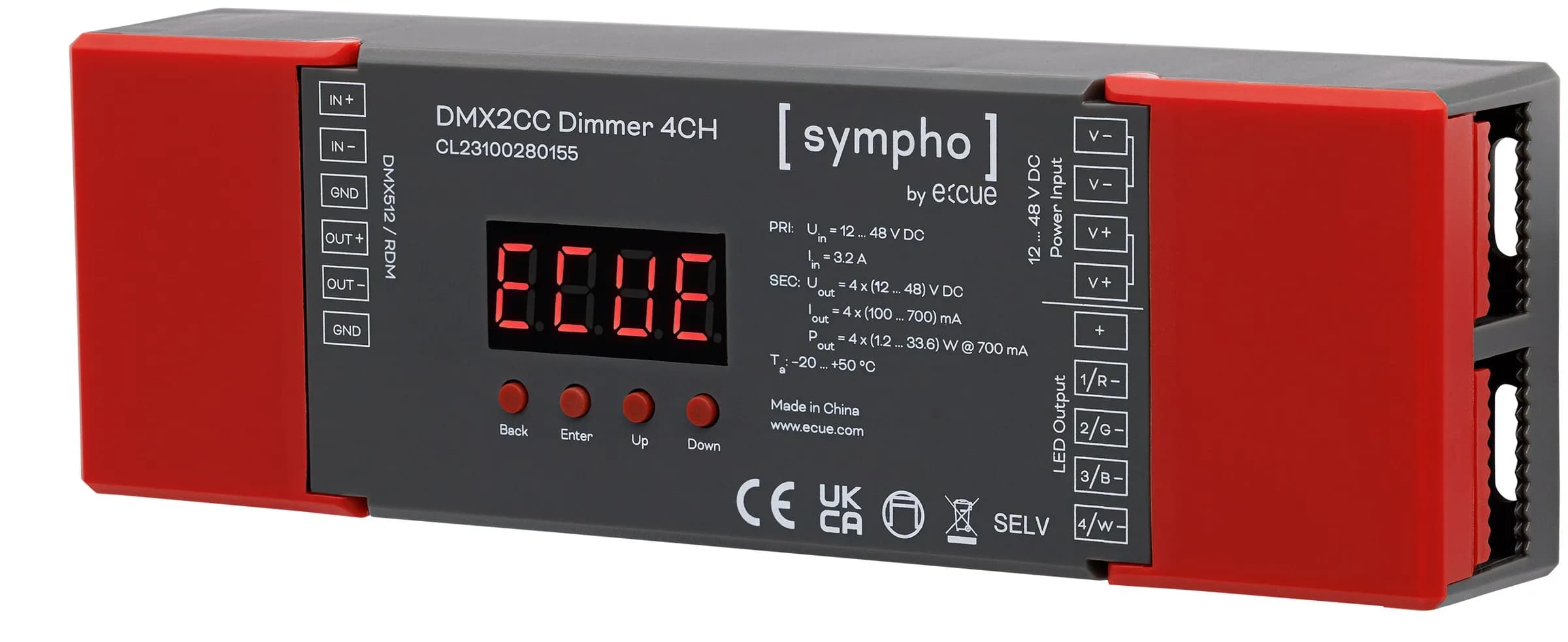Traxon e:cue DMX2CC Dimmer 4CH